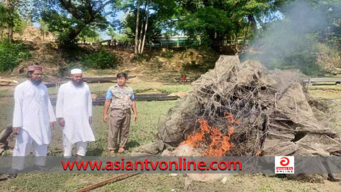 কাপ্তাইয়ে ৫ হাজার মিটার কারেন্ট জাল এবং ২০টি রিং জাল জব্দ