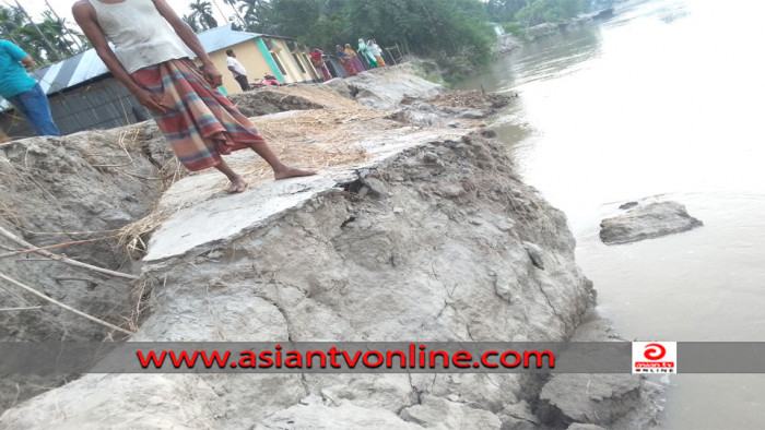 রংপুরে তিস্তা নদীর ভাঙন আতঙ্কে গ্রামবাসীর নির্ঘুম রাত