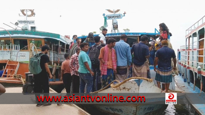 পাটুরিয়া-দৌলতদিয়া নৌরুটে বাড়ছে যাত্রী-যানবাহনের চাপ, নেই কোন ভোগান্তি