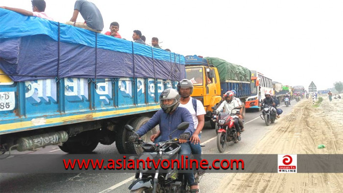 ঢাকা-টাঙ্গাইল-বঙ্গবন্ধু সেতু মহাসড়কে তীব্র যানজট