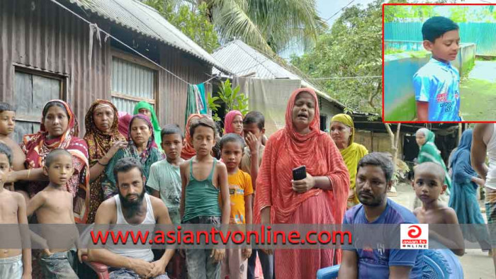 নিহত শিশু হোসাইনের গ্রামের বাড়ি দেবীদ্বারে শোকের মাতম