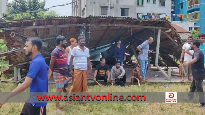 কালিয়াকৈরে জমি নিয়ে বিরোধের জেরে নাট মন্দিরে হামলা-ভাংচুর