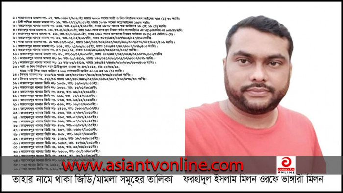 গাজীপুরে শীর্ষ সন্ত্রাসী ভাঙারি মিলন গ্রেফতার