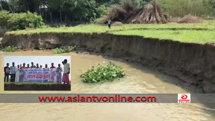 নবীনগরে মেঘনায় বালু উত্তোলনে নদী গর্ভে বিলীনের পথে কয়েকটি গ্রাম